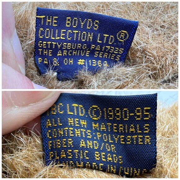 Vintage Boyds Bears Neville Jointed Plush Teddy 6” Archive Series 90s - Picture 3 of 6